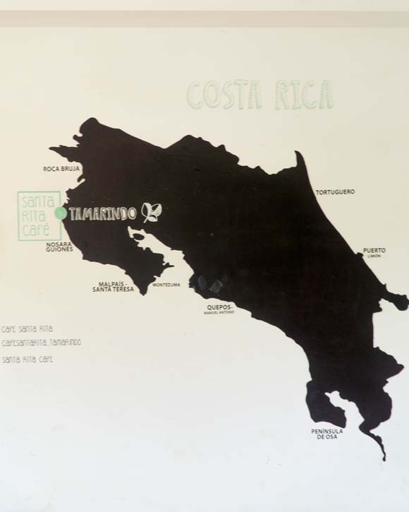 santa rita cafe costa rica map