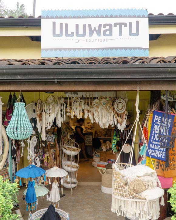 uluwatu store in tamarindo, costa rica